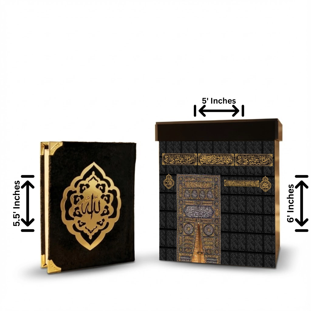 Kaaba Hajj Premium Pack Midnight Black | Tabarruk boxes for returning Pilgrims| Hajj Return Favors
