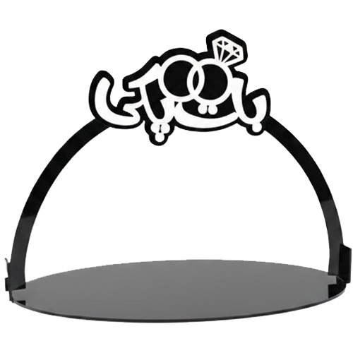Baat Pakki Engagement Acrylic Tray - Ring & Sweet Serving Tray