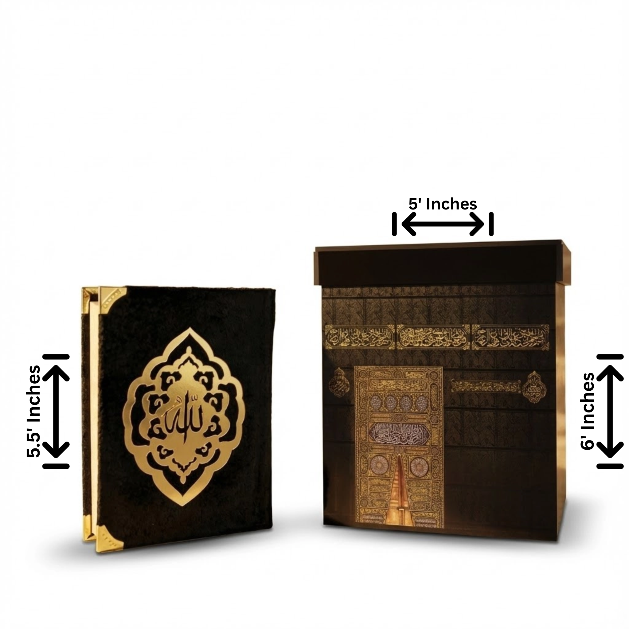 Premium Kaaba Gift Pack Midnight Black - Acrylic Kaaba Box