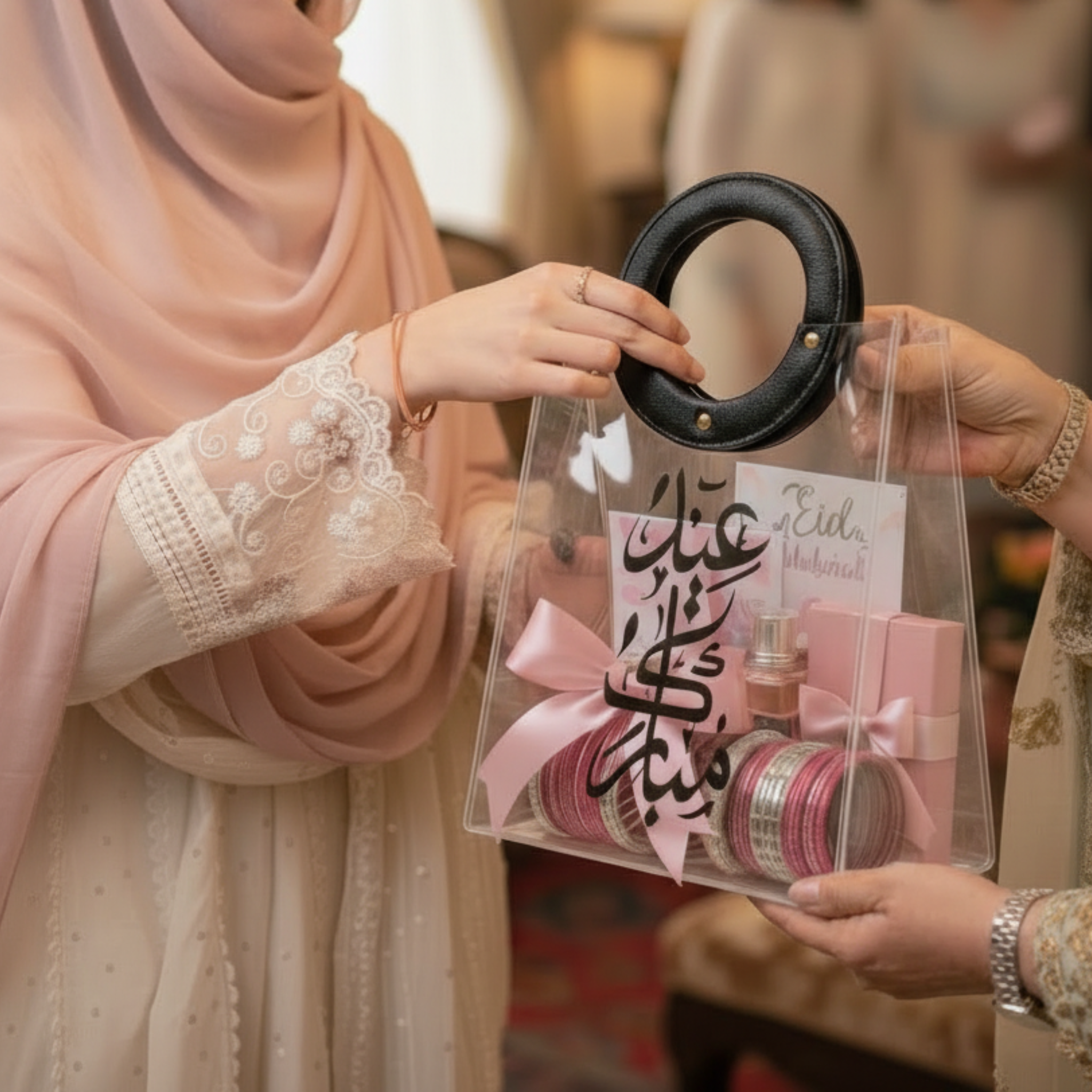 PVC Transparent Eidi Hamper Bag | Eidi Bag (EMPTY)